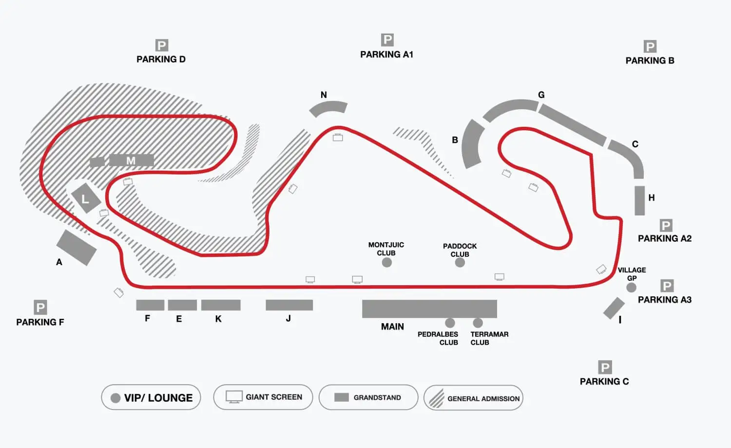 Barcelona Spain F1 Track Guide Circuit De Barcelona Catalunya Map